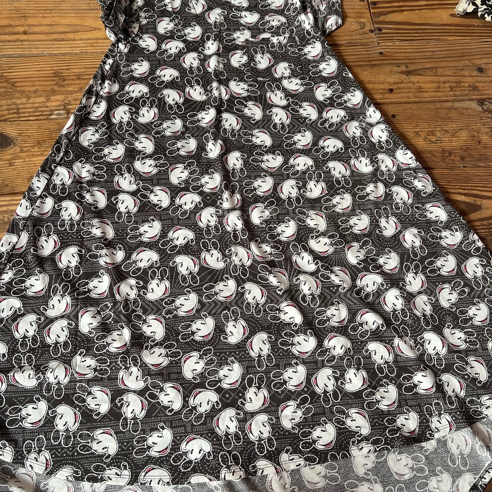LuLaRoe Black and White Mickey Mouse Top